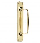 "Windsor" Solid Polished Brass Pull Handle 300mm x 57mm (JV124PB)